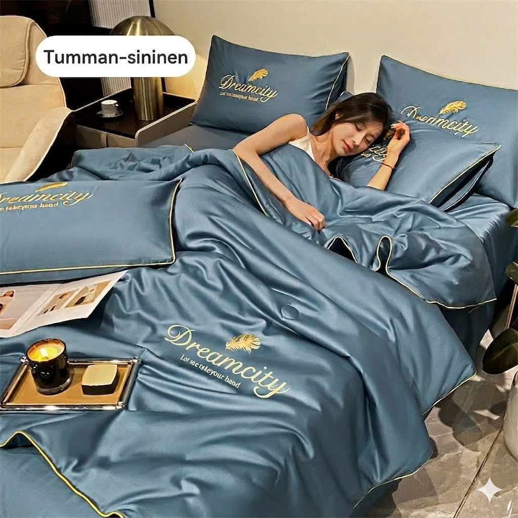 【Suoraan tehtaalta】❄️ Korkealaatuinen 4-osainen samettilakanasetti 💕 Miellyttävä ja hengittävä