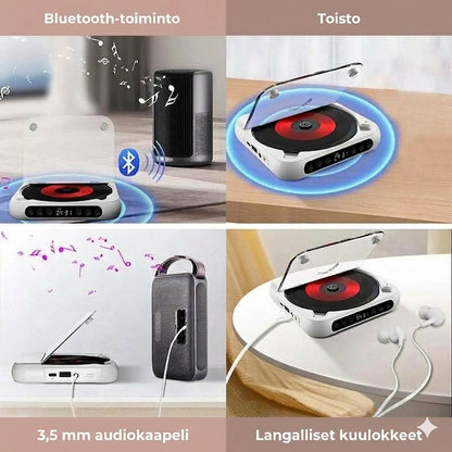 Kannettava CD-soitin Bluetoothilla