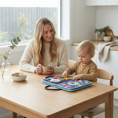 BusyBræt™ Leiki, opi ja löydä – ruudutonta ja kehittävää toimintaa.