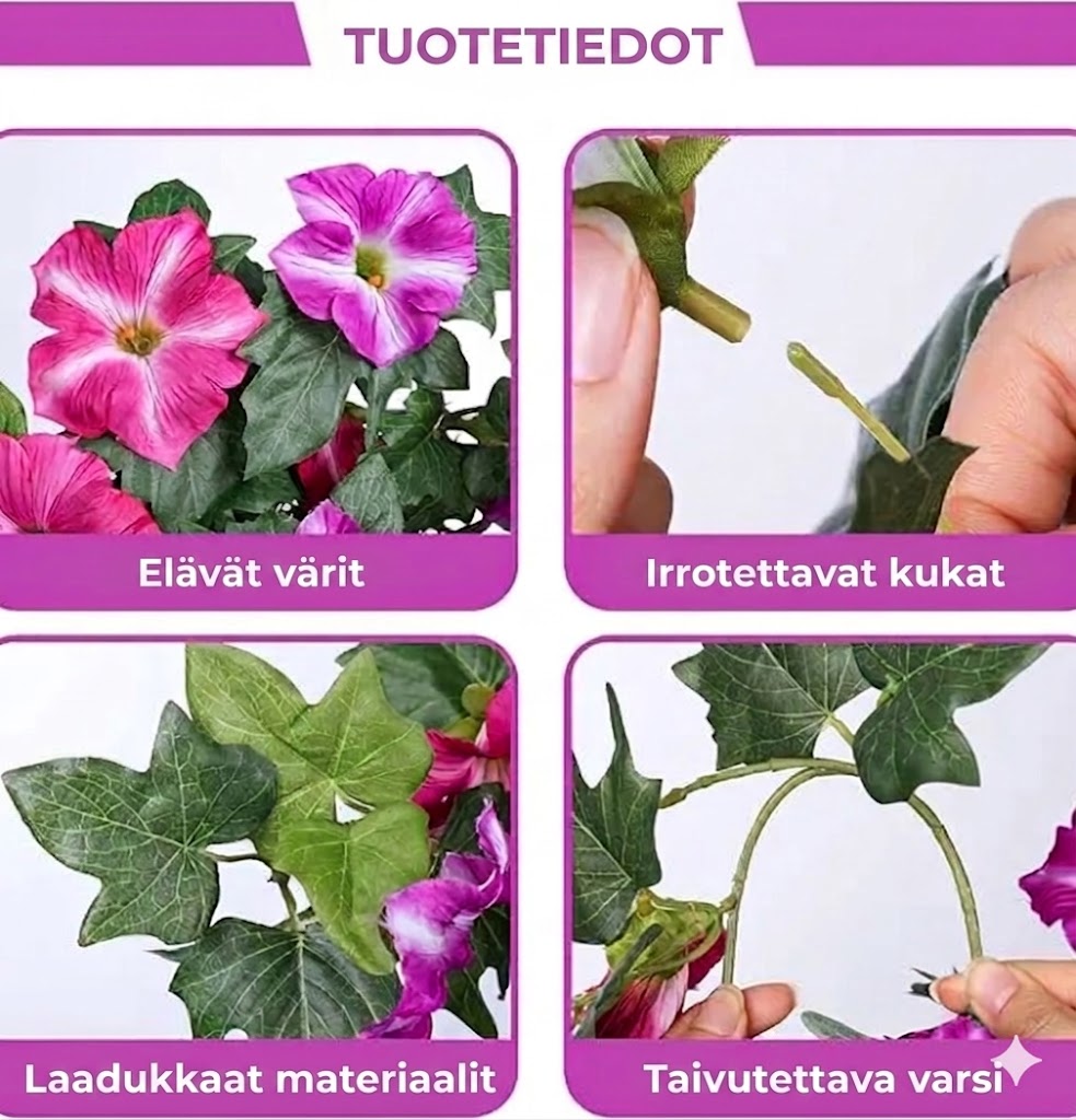Tekopetuniat (kimppu) – Sisä- ja ulkokäyttöön