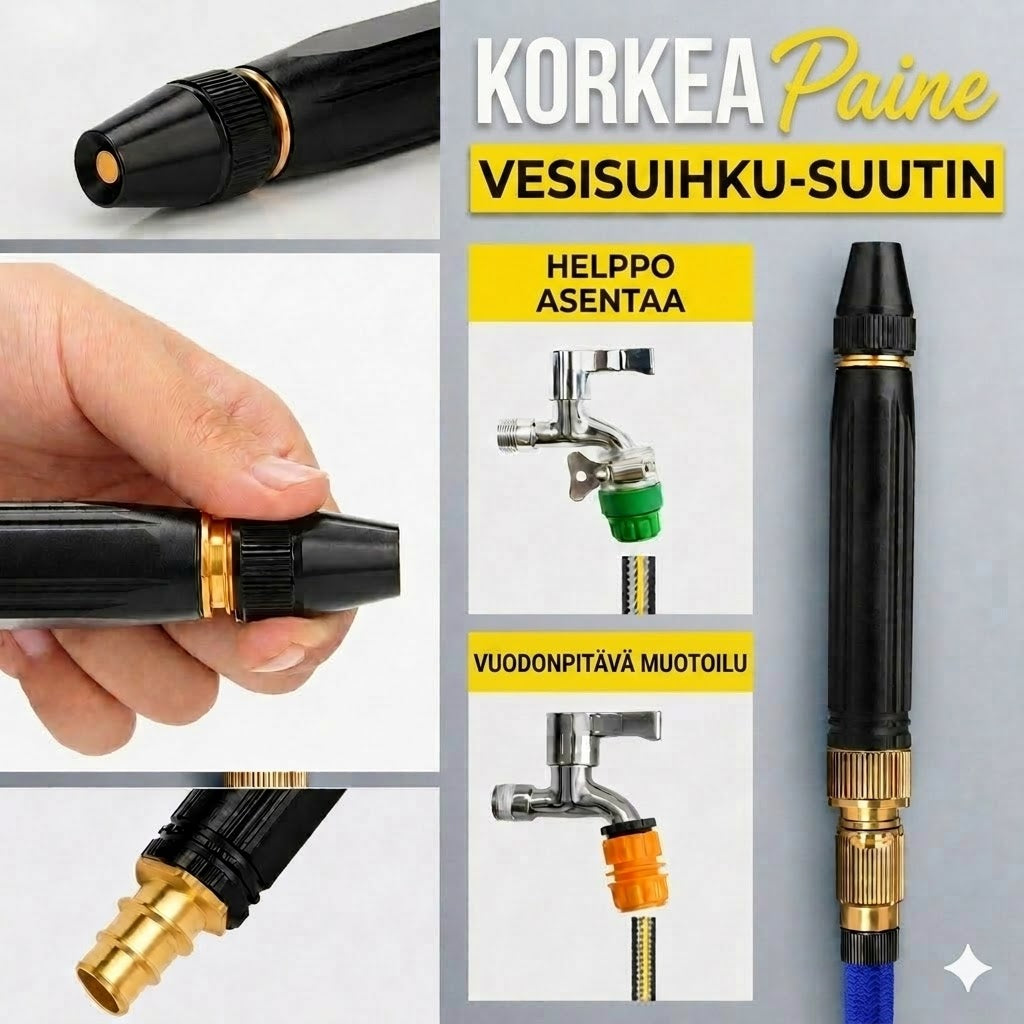 Päivitetty painepesuri autonpesuun