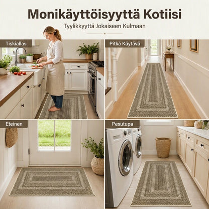 Elegantti kudottu käytävämatto
