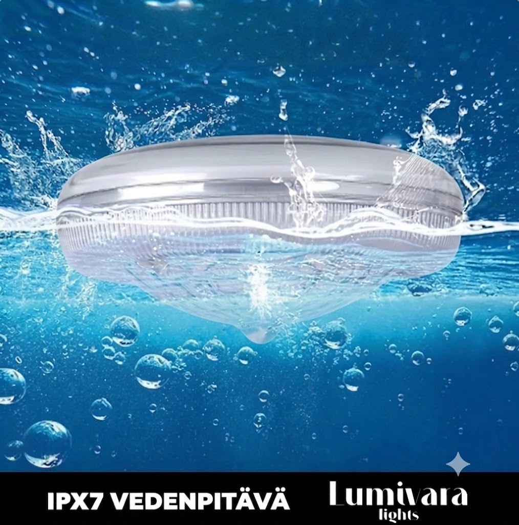 AQUALUME™ | Kelluva Aurinkokäyttöinen Uima-altaan Valaistus