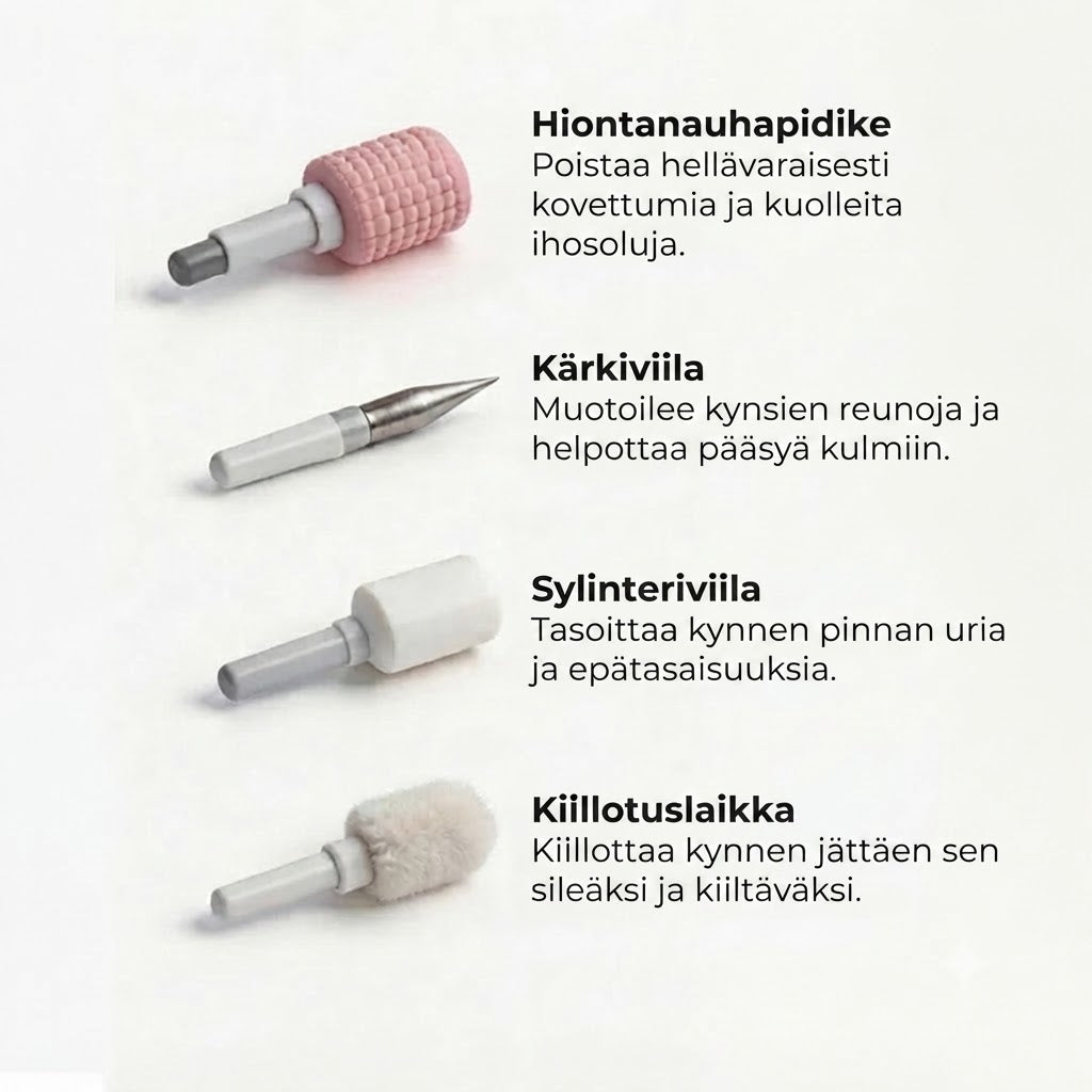 Sähköinen kynsiviila digitaalisella nopeudensäädöllä