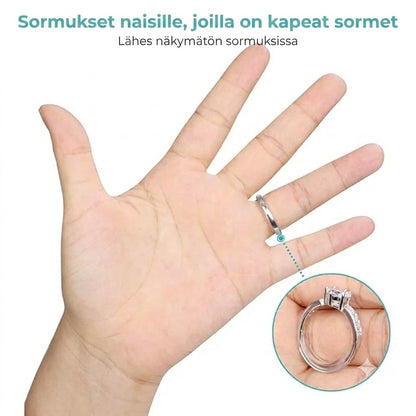 Näkymätön sormuksen koonpienennin - 8 kpl