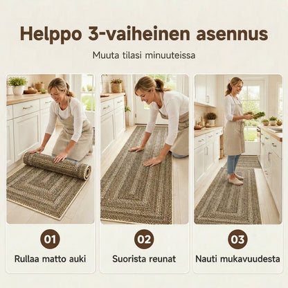 Elegantti kudottu käytävämatto