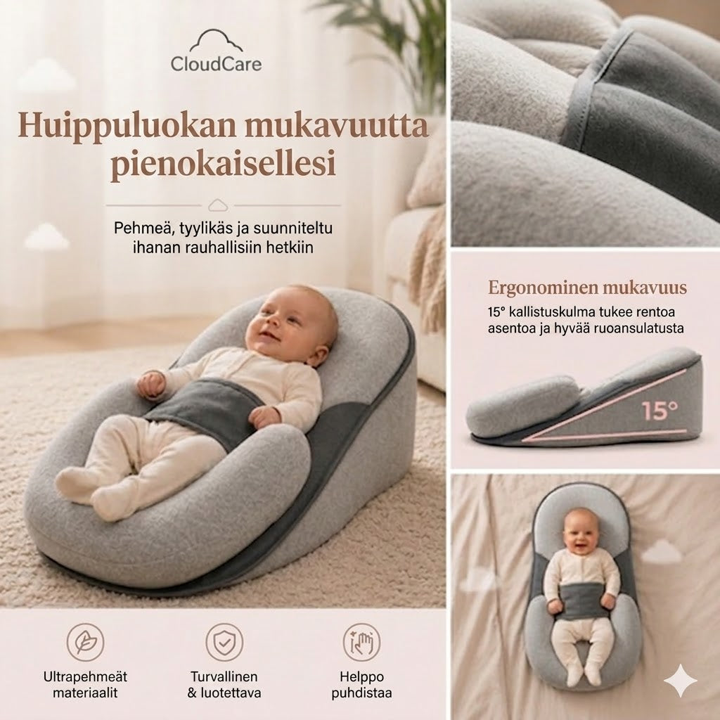 CloudCare™ Ergonominen vauvan tyyny kaltevuudella
