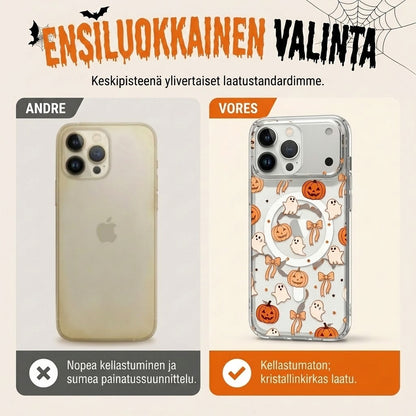 Söpö läpinäkyvä Halloween-puhelinkuori