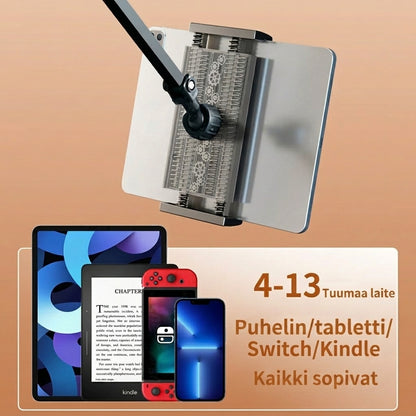 Piilotettava sisäänvedettävä teline puhelimelle ja tabletille sängynviereen