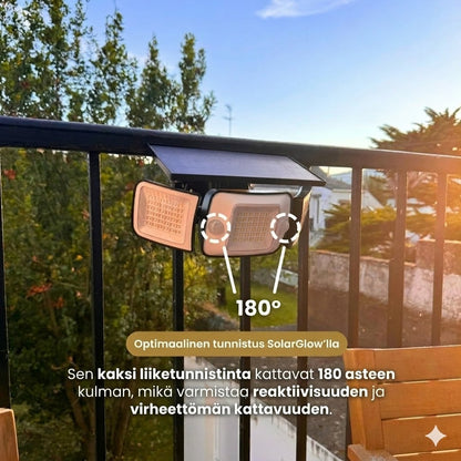 SolarGlow™ | Aurinkokennokäyttöinen ulkovalaisin liiketunnistimella