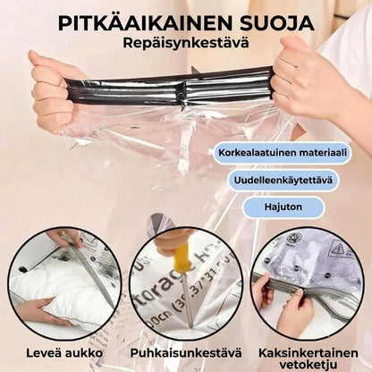 Tyhjiöpumppu tilaa säästävillä pusseilla
