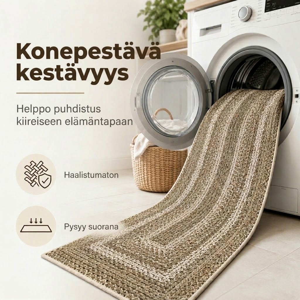 Elegantti kudottu käytävämatto