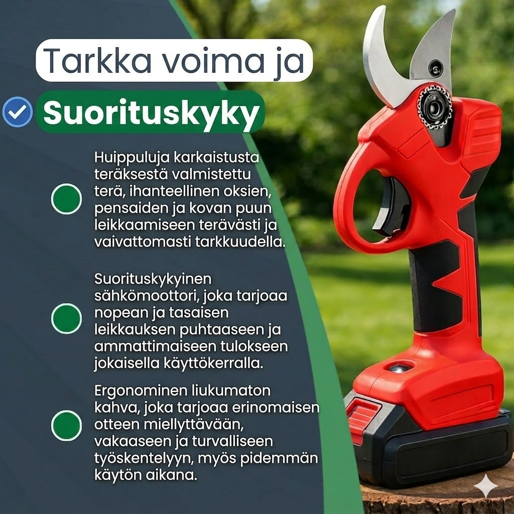 Ladattavat ja johdottomat sähköiset S30 PRO -oksansakset – Tarkka ja tehokas leikkaus ammattimaiseen puutarhanhoitoon