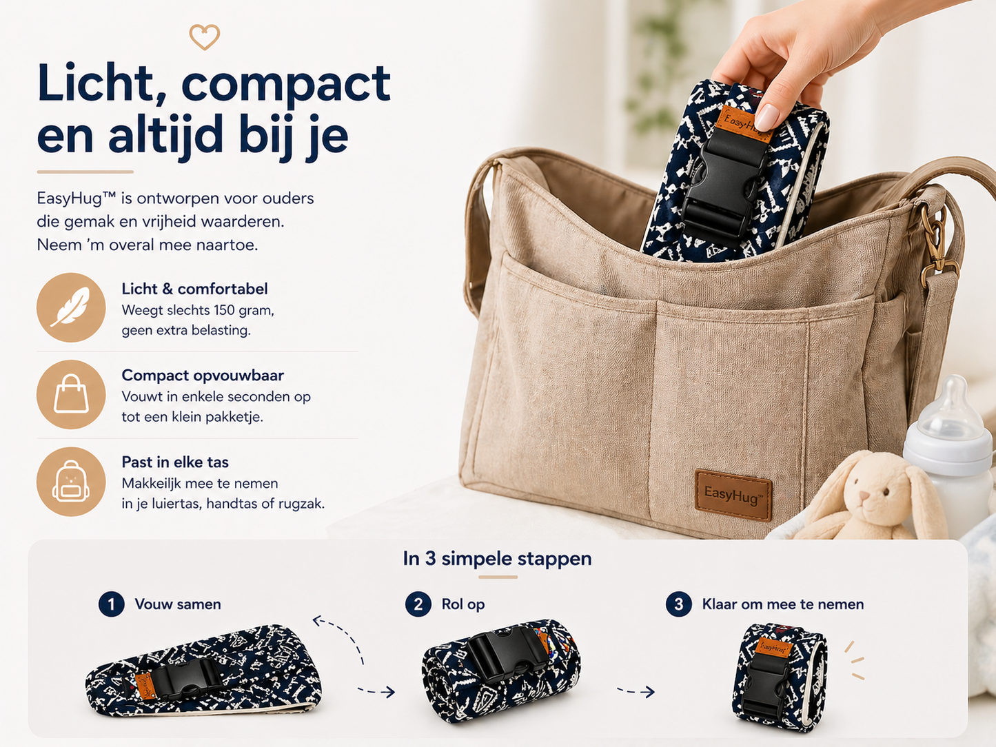 EasyHug™ – Ergonomista kantomukavuutta sinulle ja lapsellesi