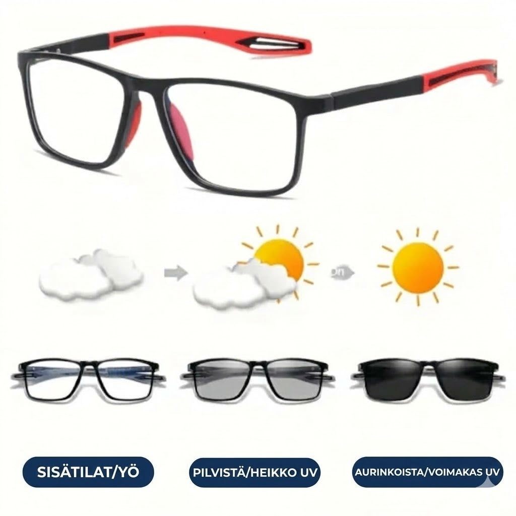 👓 Kaksiteholasit aurinko- ja sinivalosuojalla (UV)