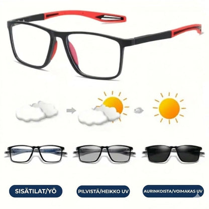 👓 Kaksiteholasit aurinko- ja sinivalosuojalla (UV)