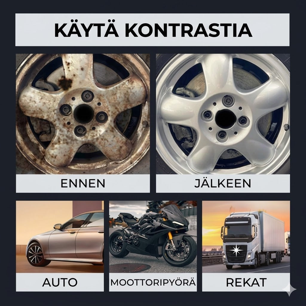 RustVæk™ | Ruosteenpoistospray autoille ja metallipinnoille