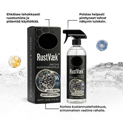 RustVæk™ | Ruosteenpoistospray autoille ja metallipinnoille