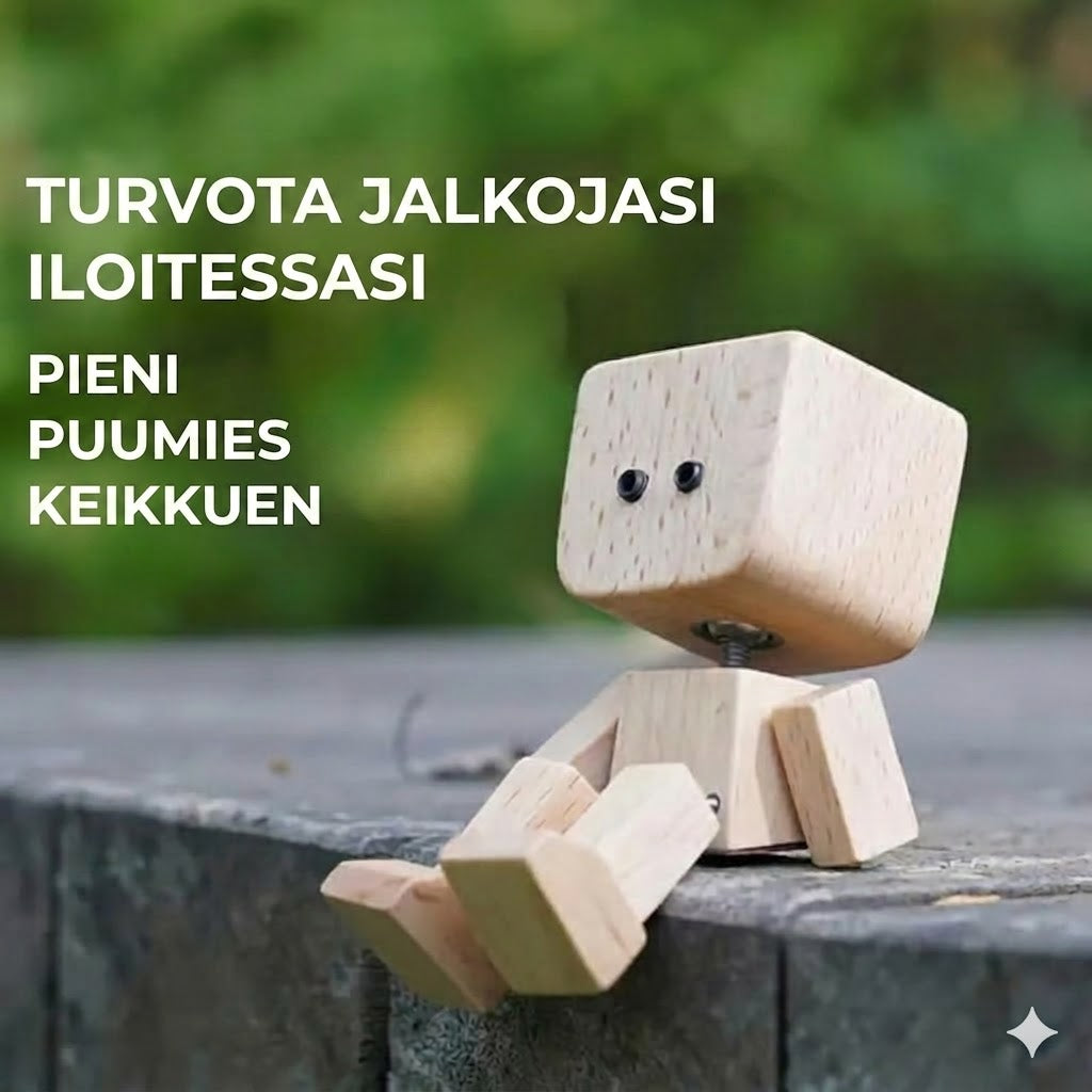 Valloittava pieni puuhahmo 12 magneettisella ilmeellä