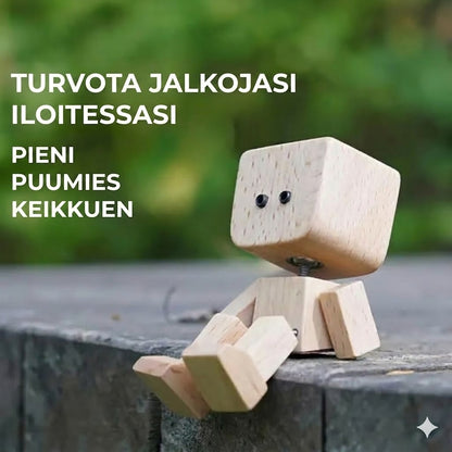 Valloittava pieni puuhahmo 12 magneettisella ilmeellä