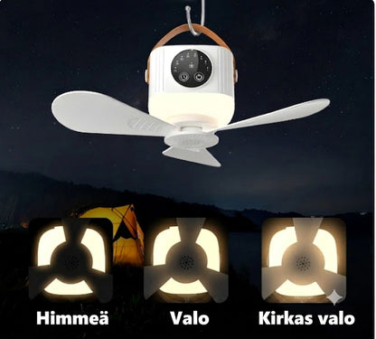 CAMPBREEZE | Ladattava lamppu tuulettimella