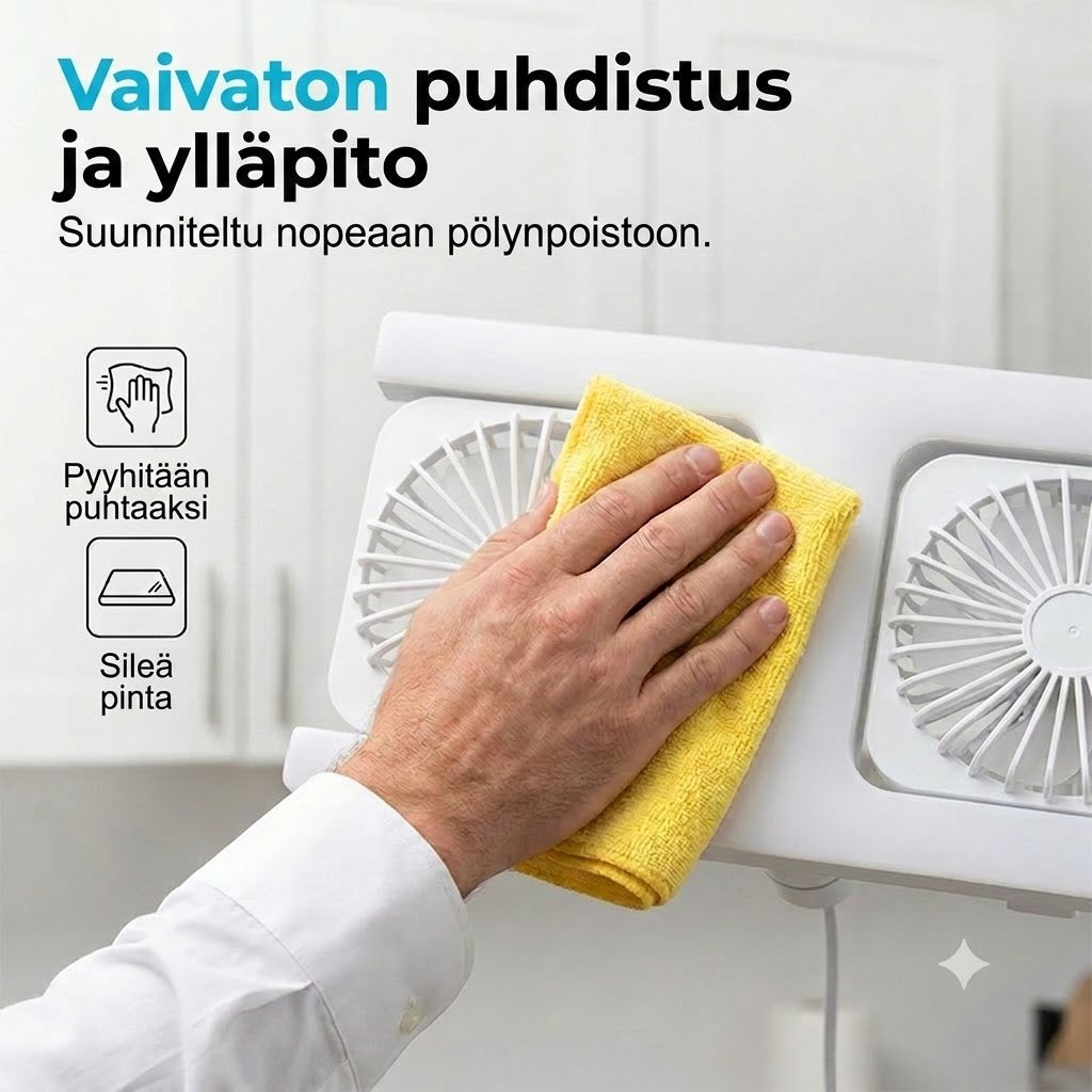 Kaksipäinen kattotuuletin LED-valolla – moderni muotoilu kaukosäätimellä olohuoneeseen ja makuuhuoneeseen