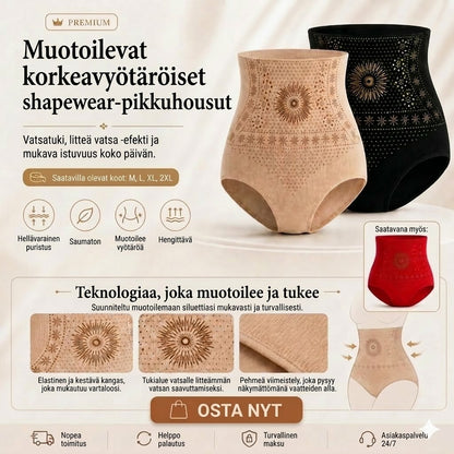 Korkeavyötäröiset muotoilevat shortsit