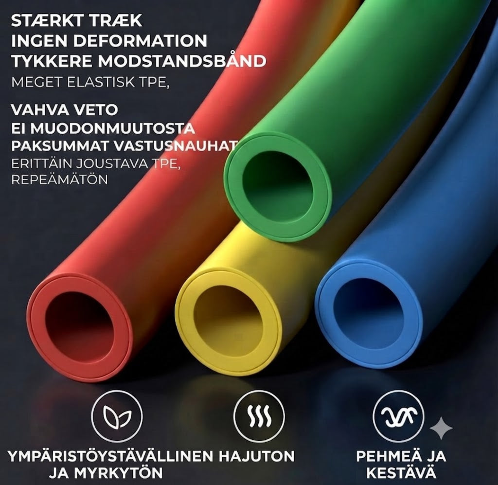 Elastiset vastuskuminauhat - 5 kpl