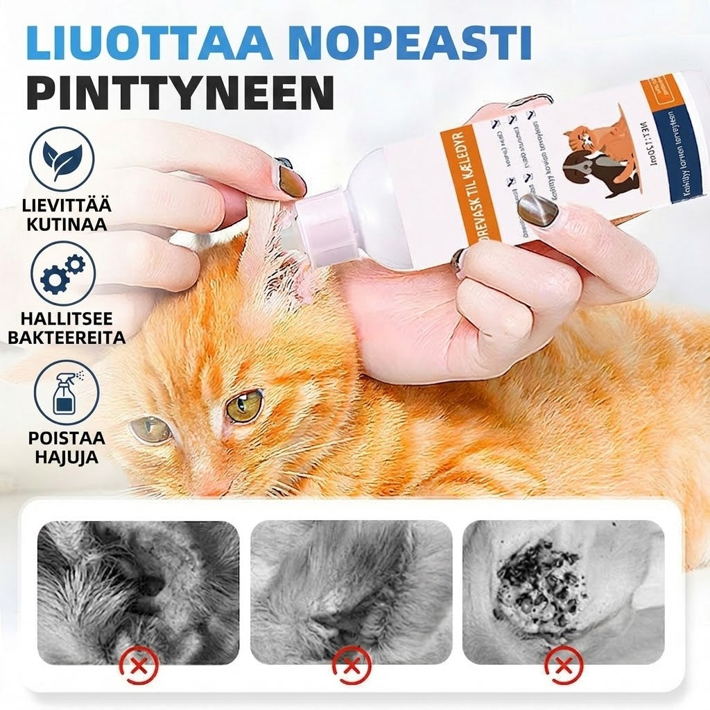 🐾 OSTA 2, SAAT 1 ILMAISEKSI! ✨ Korvanpuhdistusaine lemmikeille – Mieto ja rauhoittava aloe vera -koostumus koirille ja kissoille, ehkäisee tulehduksia ja pahaa hajua 🌿👂