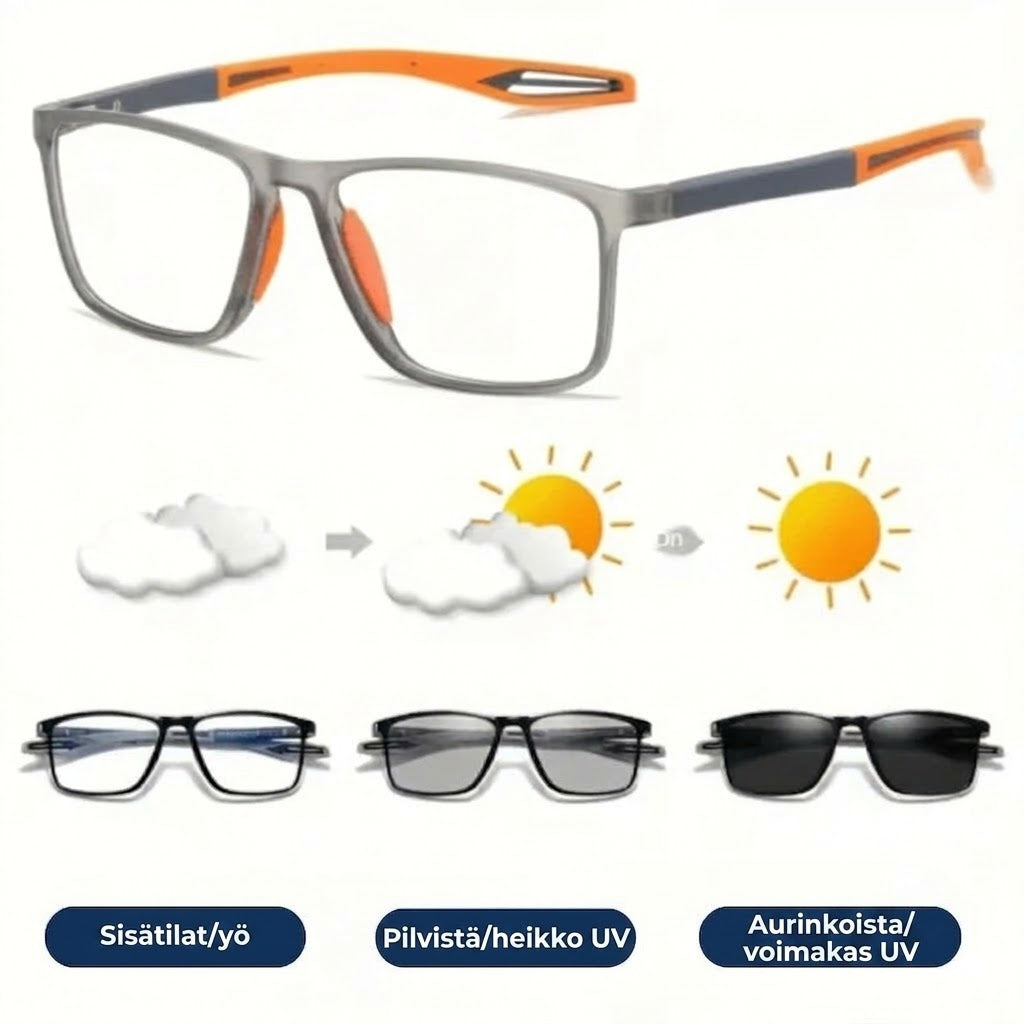 👓 Kaksiteholasit aurinko- ja sinivalosuojalla (UV)