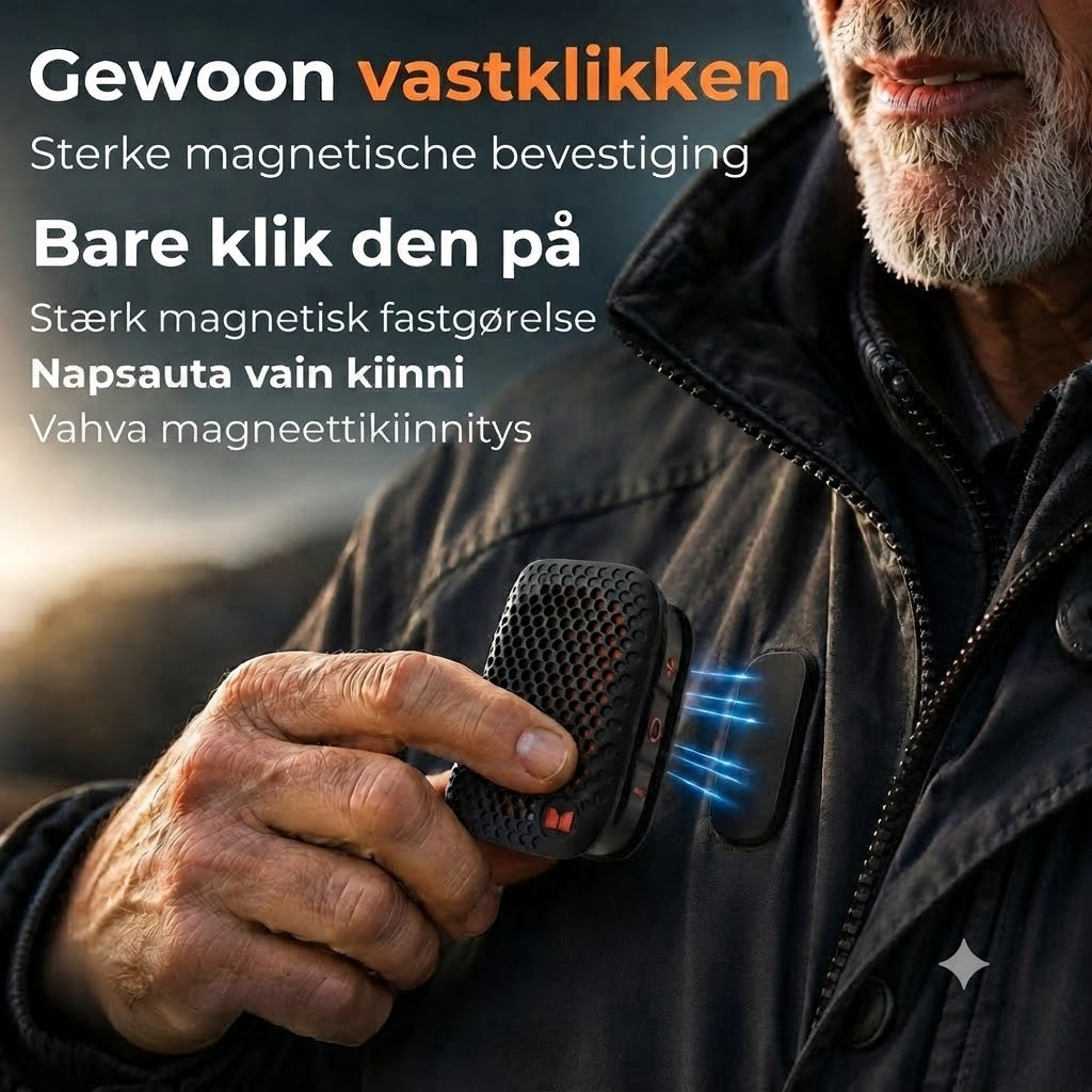Kannettava bluetooth-kaiutin magneettikiinnikkeellä