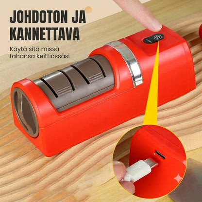 Vuoden 2026 uusin päivitetty malli! Automaattinen veitsenteroitin keittiöveitsille – Nopea teroitus, ladattava ja johdoton 🗡️🔋