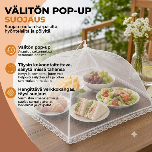 Kokoontaitettava ruokasuoja