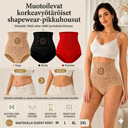 Korkeavyötäröiset muotoilevat shortsit