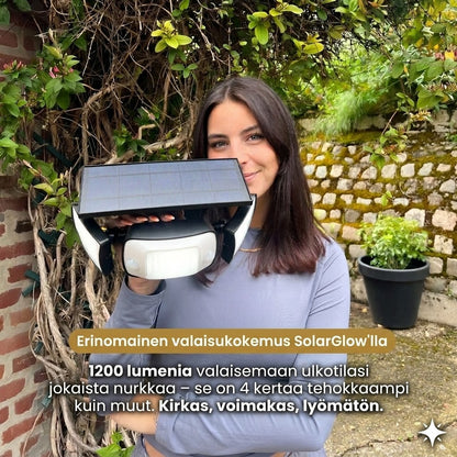 SolarGlow™ | Aurinkokennokäyttöinen ulkovalaisin liiketunnistimella