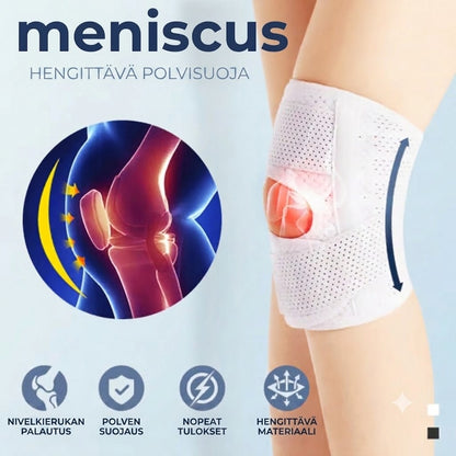 Hengittävä polvituki kierukkavammoille