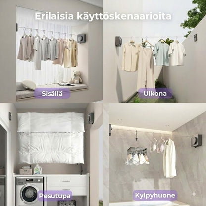 Tilaasäästävä pyykkinaru