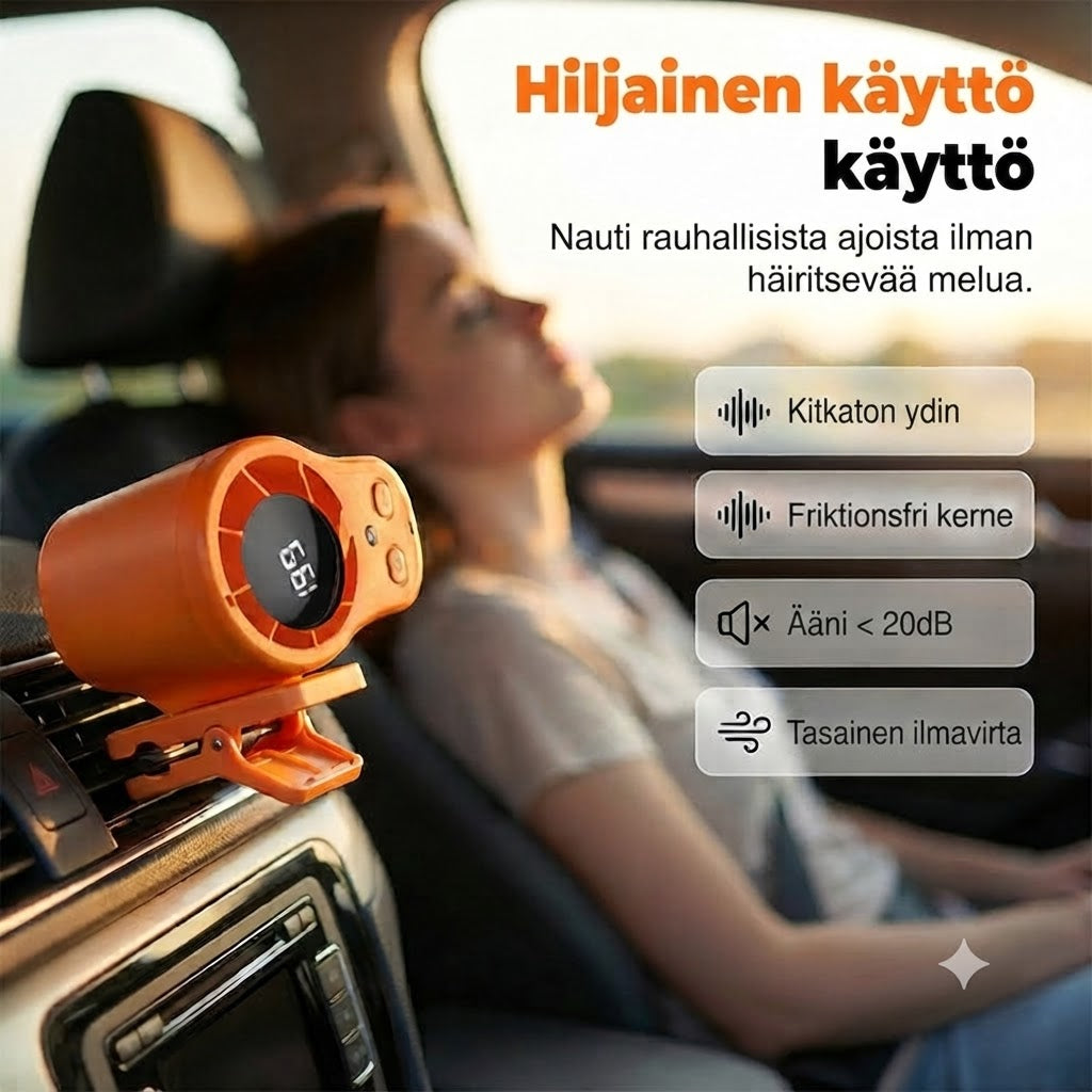 Handsfree henkilökohtainen tuuletin LED-näytöllä