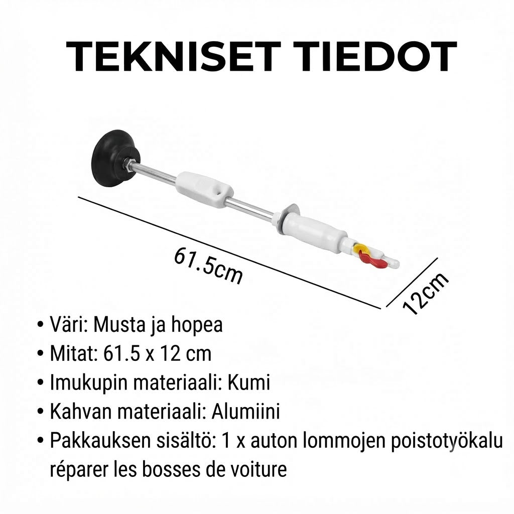 Lommonoikaisija imukuppi auton korille – Lommojen korjaustyökalu
