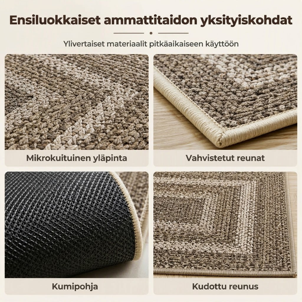 Elegantti kudottu käytävämatto