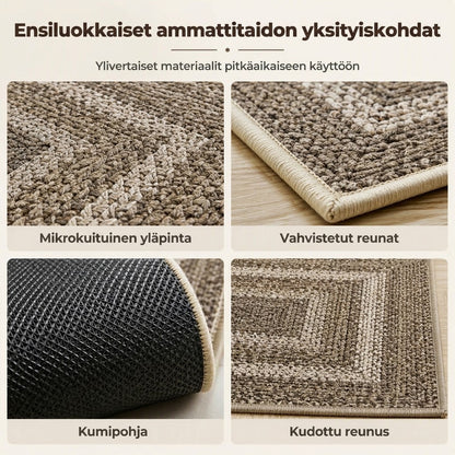 Elegantti kudottu käytävämatto