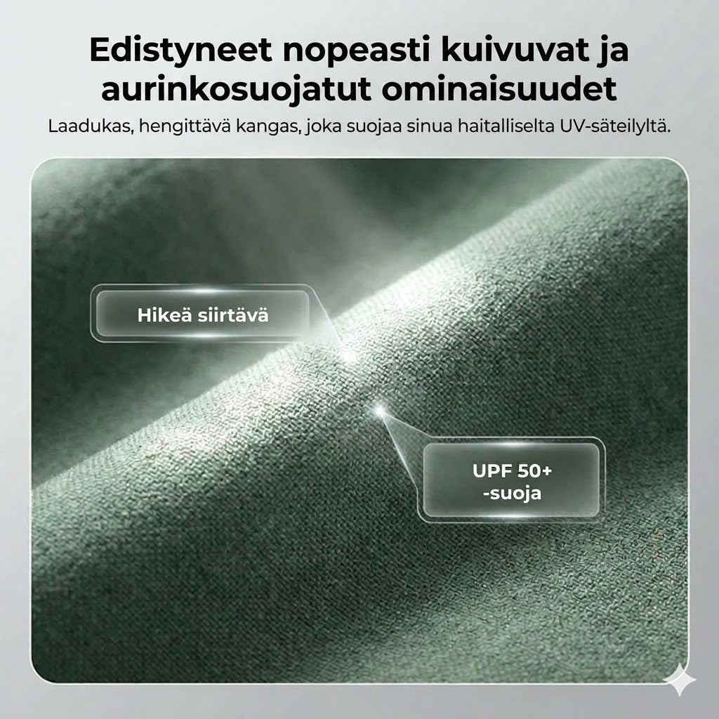 Nopeasti kuivuvat naisten cargoshortsit taskuilla