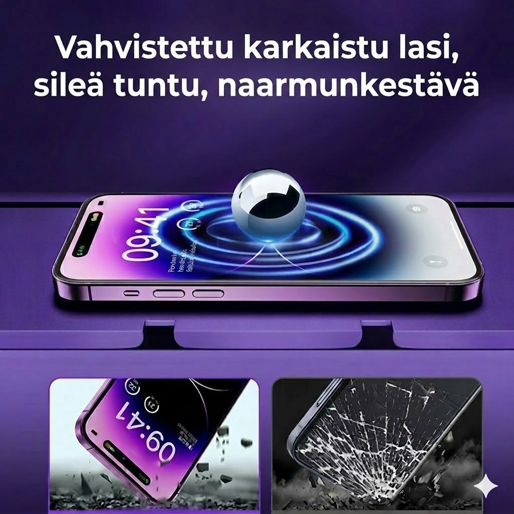 iPhone Suojasarja – Pölytön Näytönsuoja Karkaistusta Lasista