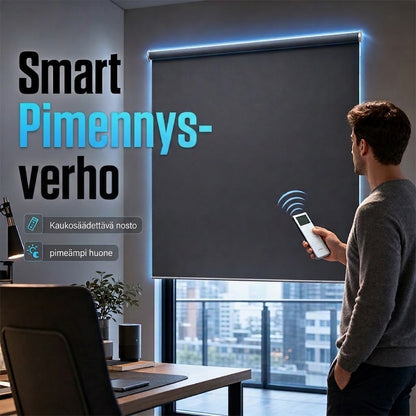 🪟 Moottoroitu pimennysrullaverho kaukosäätimellä – PVC – Leveys 47–240 cm – Johdollinen tai akkukäyttöinen moottori – Makuuhuoneeseen, toimistoon ja parvekkeelle 🏠