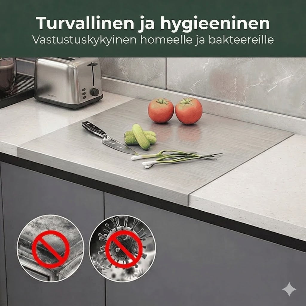 ChefBræt™ | Ammattimainen leikkuulauta ruostumattomasta teräksestä – PFAS-vapaa