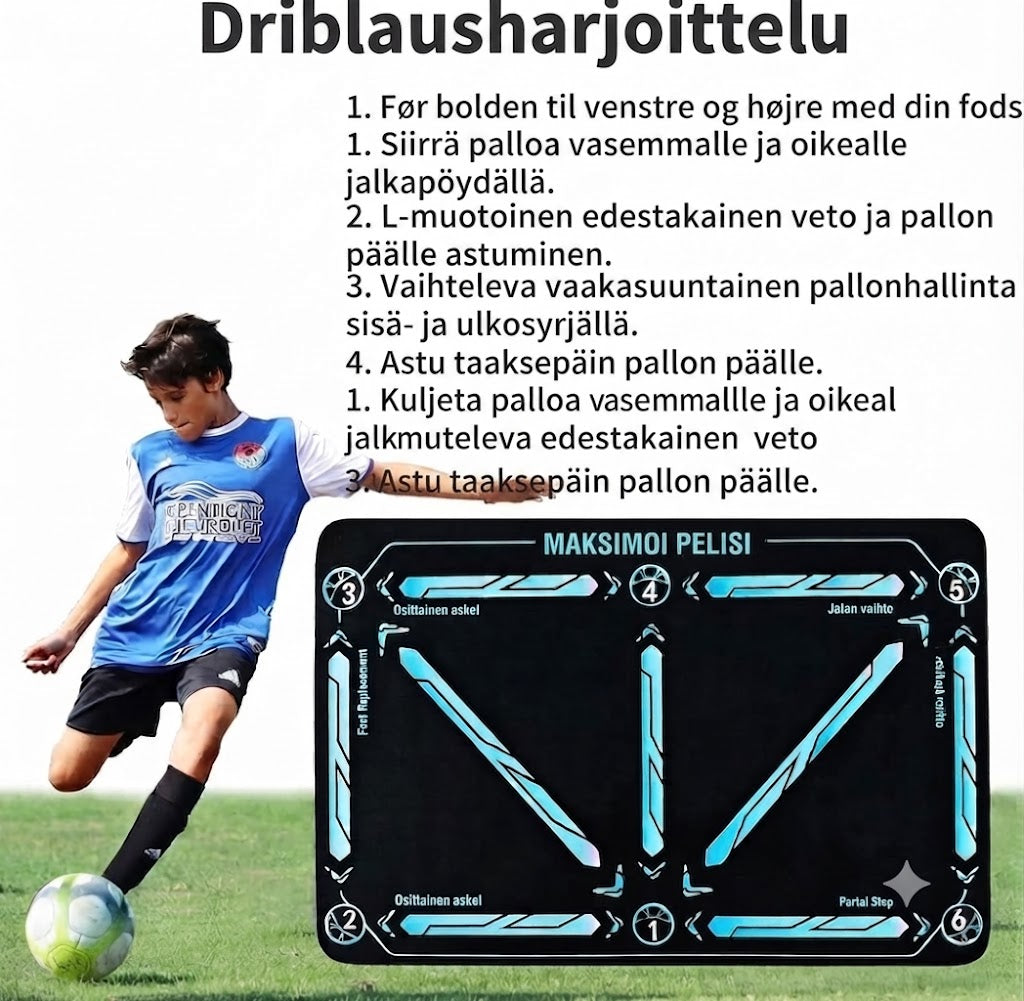 ⚽ Jalkapallon treenimatto kaikille tasoille, liukumaton ja hiljainen