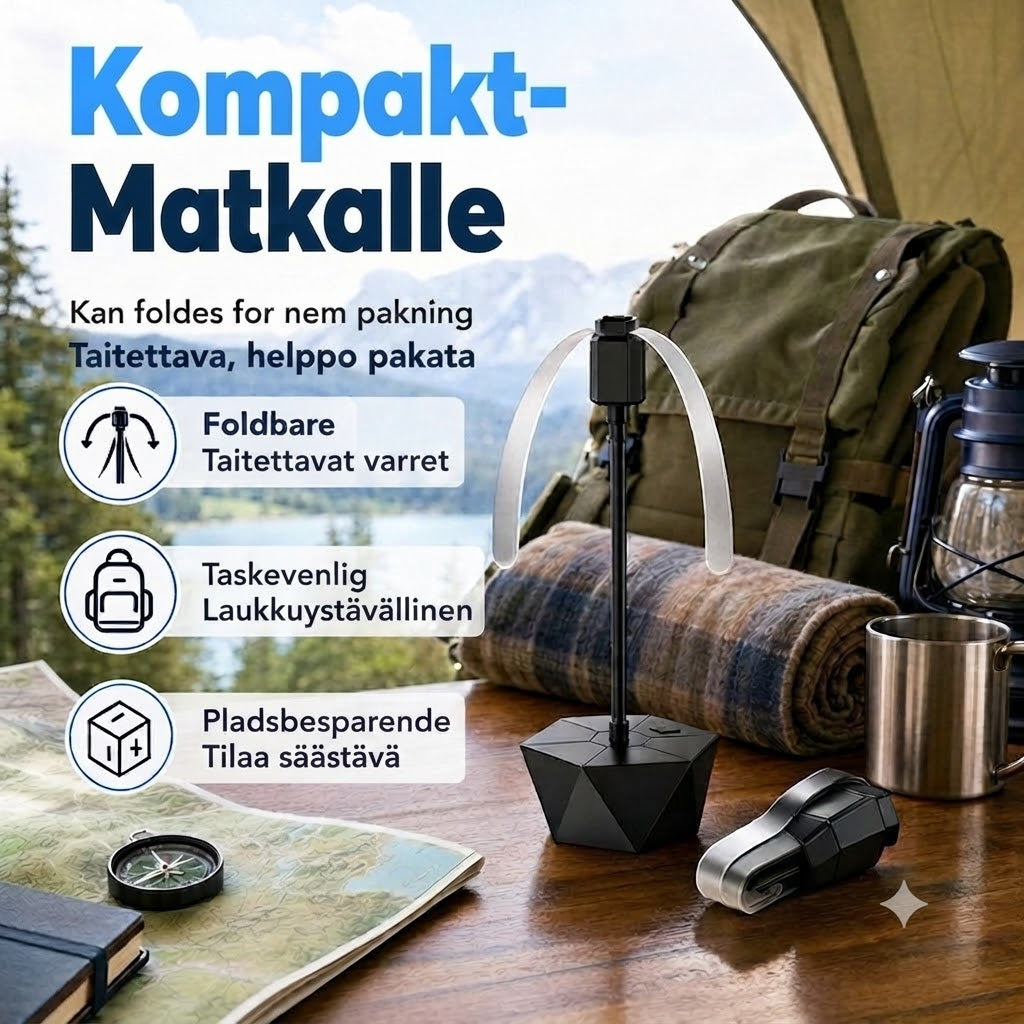 Ladattava USB Kärpäkseenkarkotin-Tuuletin – Sisäänvedettävä / Kokoontaitettava Hyönteiskarkotin Ulkokäyttöön