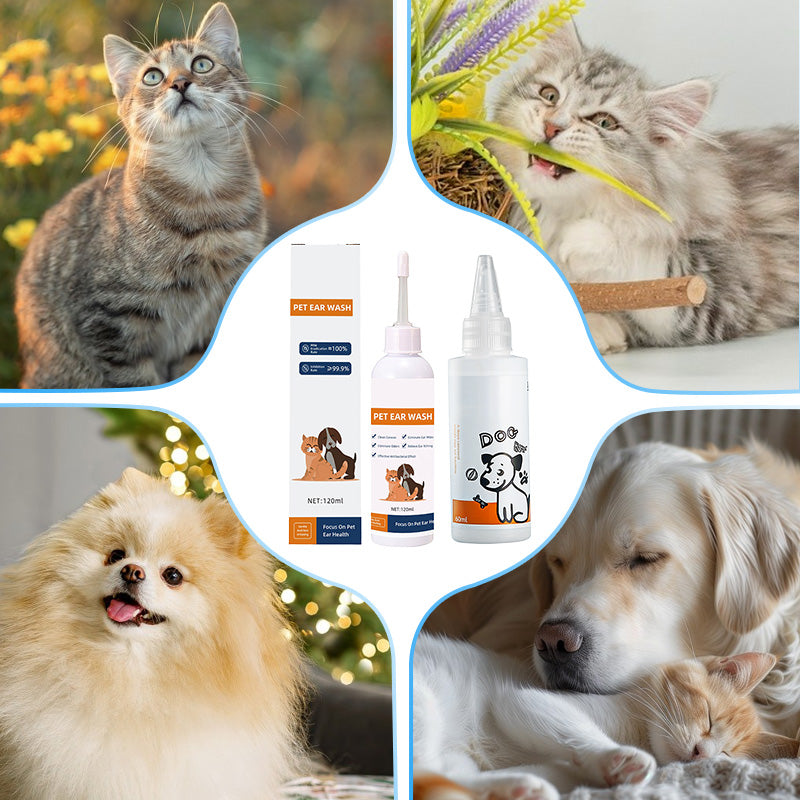 🐾 OSTA 2, SAAT 1 ILMAISEKSI! ✨ Korvanpuhdistusaine lemmikeille – Mieto ja rauhoittava aloe vera -koostumus koirille ja kissoille, ehkäisee tulehduksia ja pahaa hajua 🌿👂