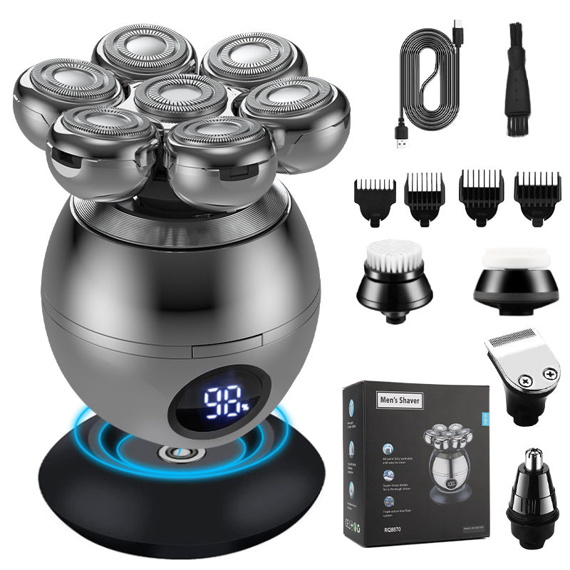💪 7D Joustava parranajokonesetti | 5-in-1 Monitoimi⚡ Langaton lataus + LED-akkunäyttö🚿 Märkä- ja kuiva-ajoon · Pestävä🪐 Kätevä matkoille