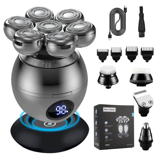 💪 7D Joustava parranajokonesetti | 5-in-1 Monitoimi⚡ Langaton lataus + LED-akkunäyttö🚿 Märkä- ja kuiva-ajoon · Pestävä🪐 Kätevä matkoille